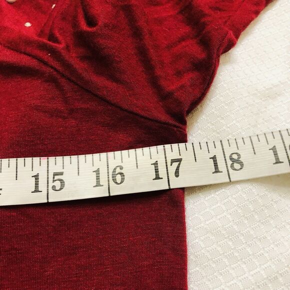 Women's OCASION Embellished Red Top Size Large Rayon & Spandex - Picture 4 of 5